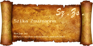 Szika Zsuzsanna névjegykártya