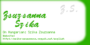 zsuzsanna szika business card